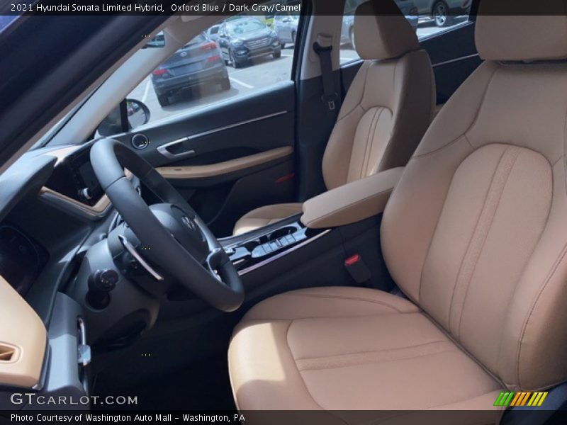 Oxford Blue / Dark Gray/Camel 2021 Hyundai Sonata Limited Hybrid