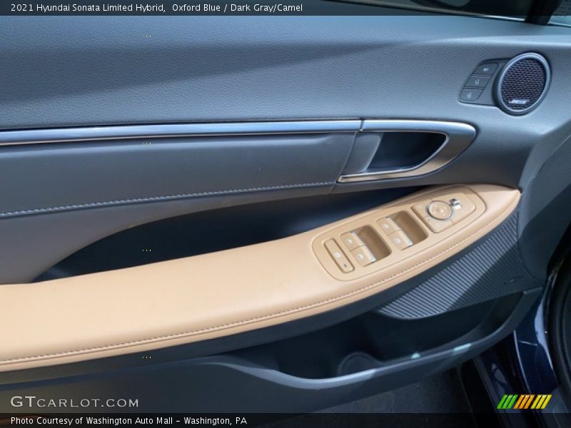 Oxford Blue / Dark Gray/Camel 2021 Hyundai Sonata Limited Hybrid