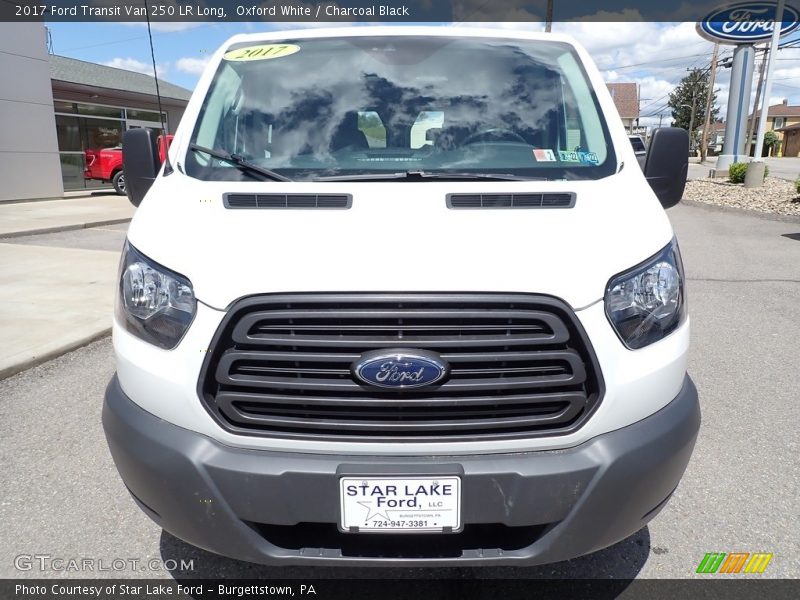 Oxford White / Charcoal Black 2017 Ford Transit Van 250 LR Long