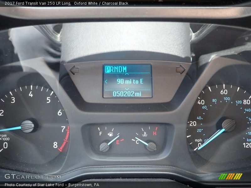 Oxford White / Charcoal Black 2017 Ford Transit Van 250 LR Long