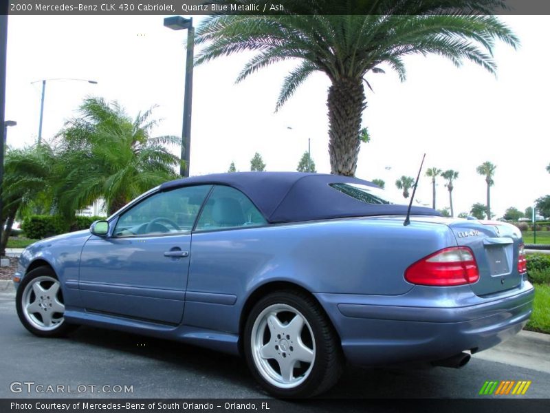 Quartz Blue Metallic / Ash 2000 Mercedes-Benz CLK 430 Cabriolet