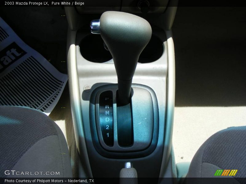 Pure White / Beige 2003 Mazda Protege LX