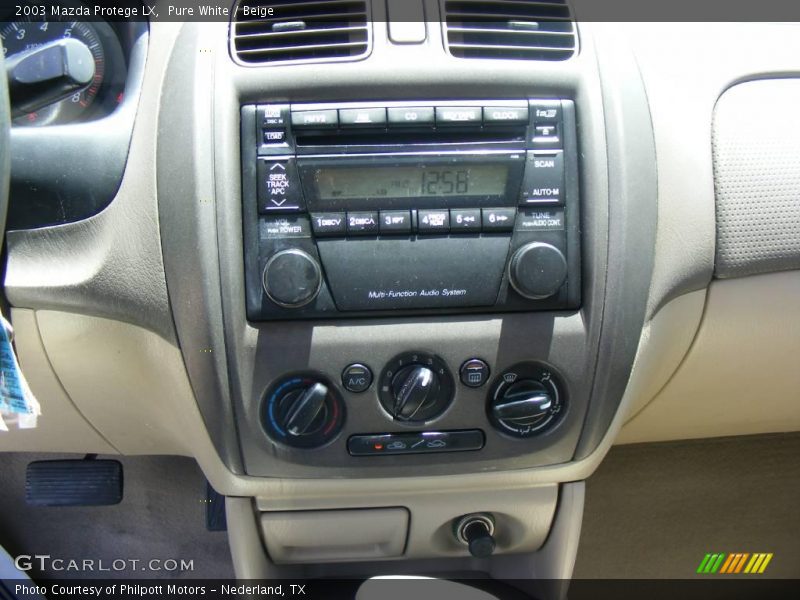 Pure White / Beige 2003 Mazda Protege LX