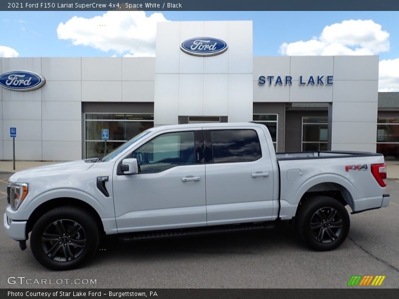 Space White / Black 2021 Ford F150 Lariat SuperCrew 4x4