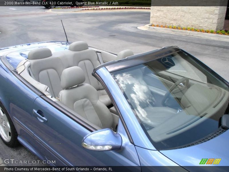 Quartz Blue Metallic / Ash 2000 Mercedes-Benz CLK 430 Cabriolet