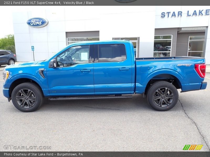 Velocity Blue / Black 2021 Ford F150 XLT SuperCrew 4x4