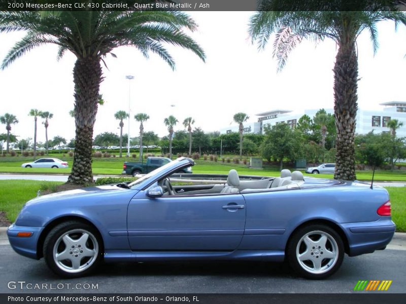 Quartz Blue Metallic / Ash 2000 Mercedes-Benz CLK 430 Cabriolet