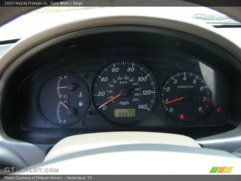Pure White / Beige 2003 Mazda Protege LX