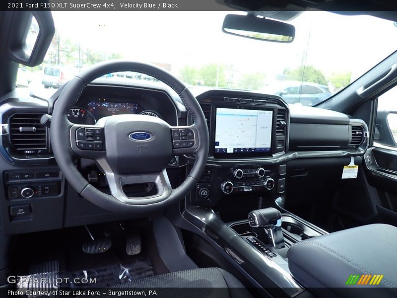 Velocity Blue / Black 2021 Ford F150 XLT SuperCrew 4x4