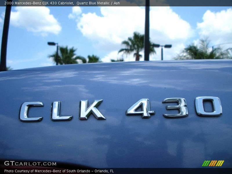 Quartz Blue Metallic / Ash 2000 Mercedes-Benz CLK 430 Cabriolet