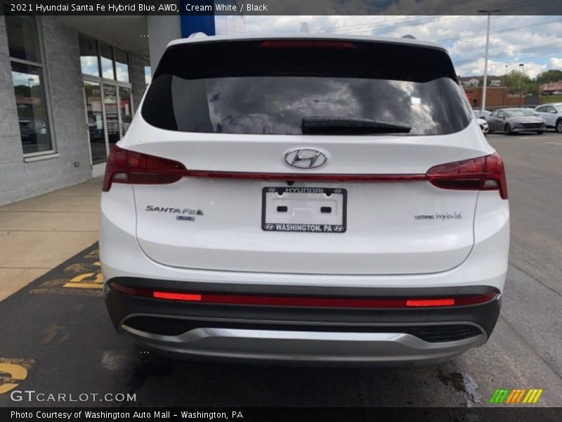 Cream White / Black 2021 Hyundai Santa Fe Hybrid Blue AWD