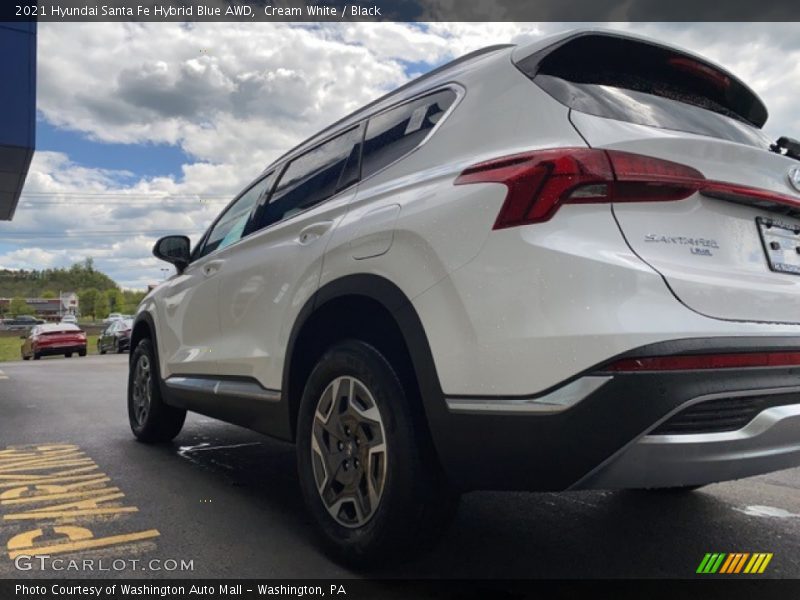 Cream White / Black 2021 Hyundai Santa Fe Hybrid Blue AWD