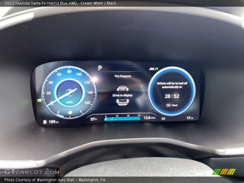 Cream White / Black 2021 Hyundai Santa Fe Hybrid Blue AWD
