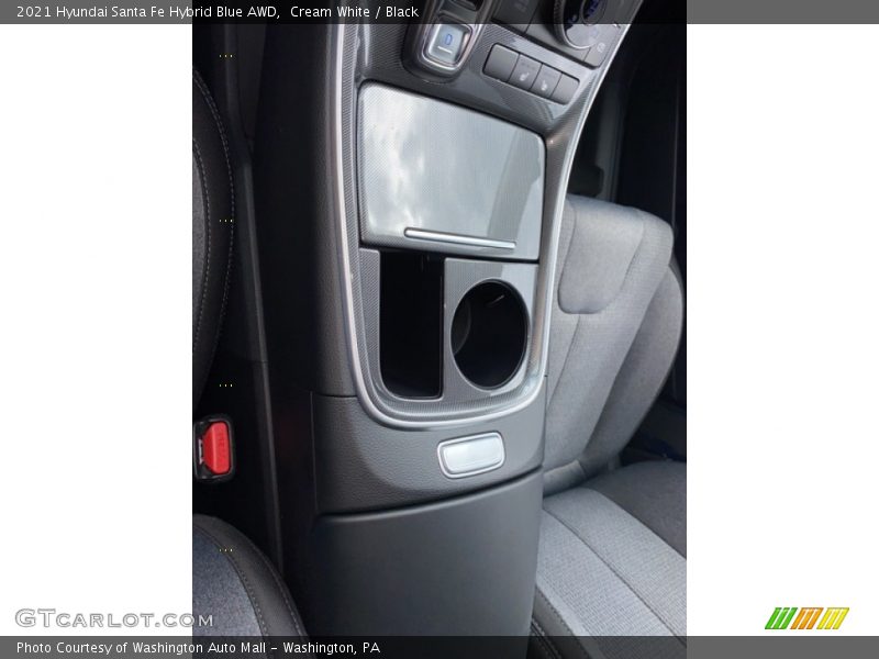 Cream White / Black 2021 Hyundai Santa Fe Hybrid Blue AWD