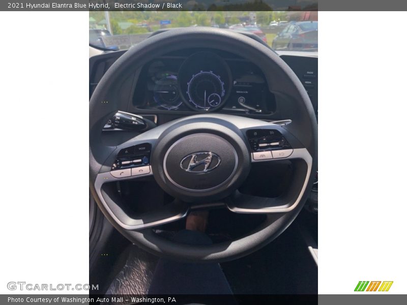 Electric Shadow / Black 2021 Hyundai Elantra Blue Hybrid