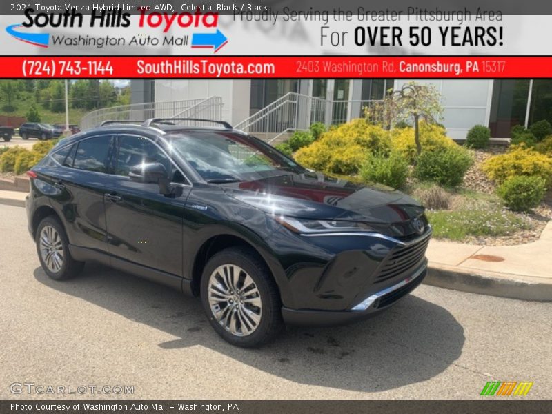 Celestial Black / Black 2021 Toyota Venza Hybrid Limited AWD