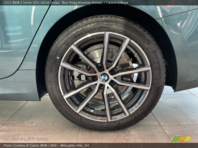 Blue Ridge Mountain Metallic / Canberra Beige 2021 BMW 3 Series 330i xDrive Sedan