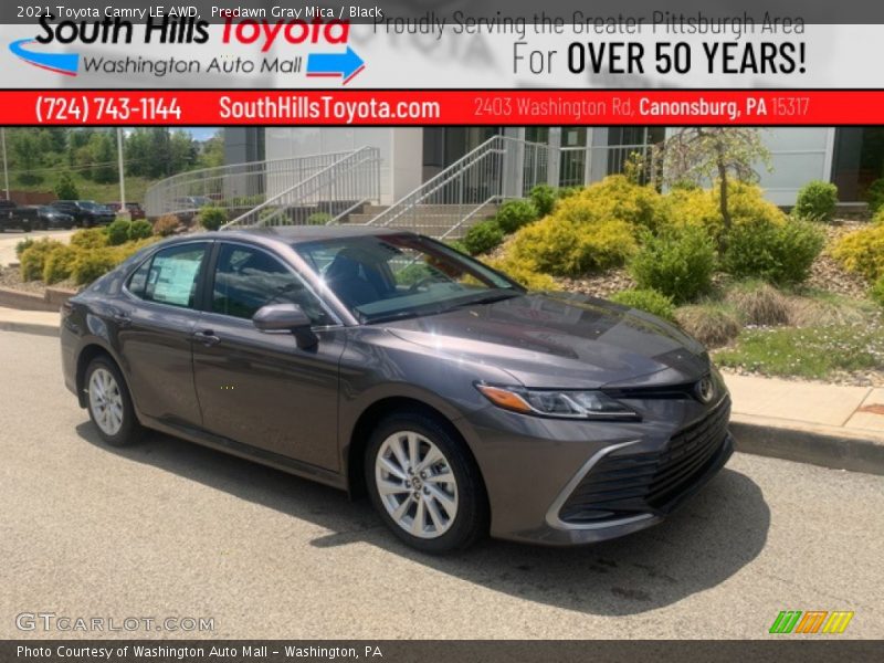 Predawn Gray Mica / Black 2021 Toyota Camry LE AWD