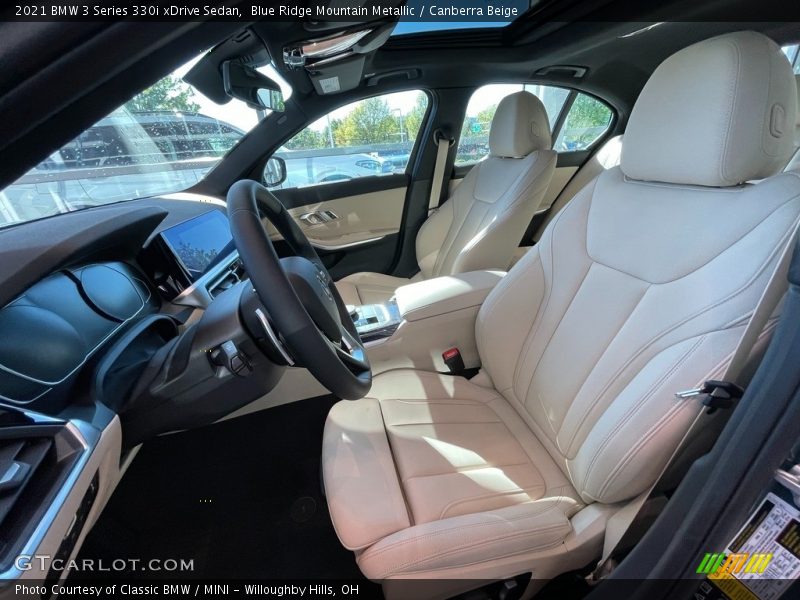 Blue Ridge Mountain Metallic / Canberra Beige 2021 BMW 3 Series 330i xDrive Sedan