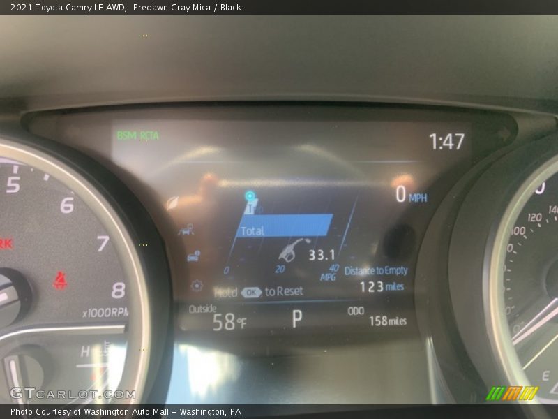 Predawn Gray Mica / Black 2021 Toyota Camry LE AWD