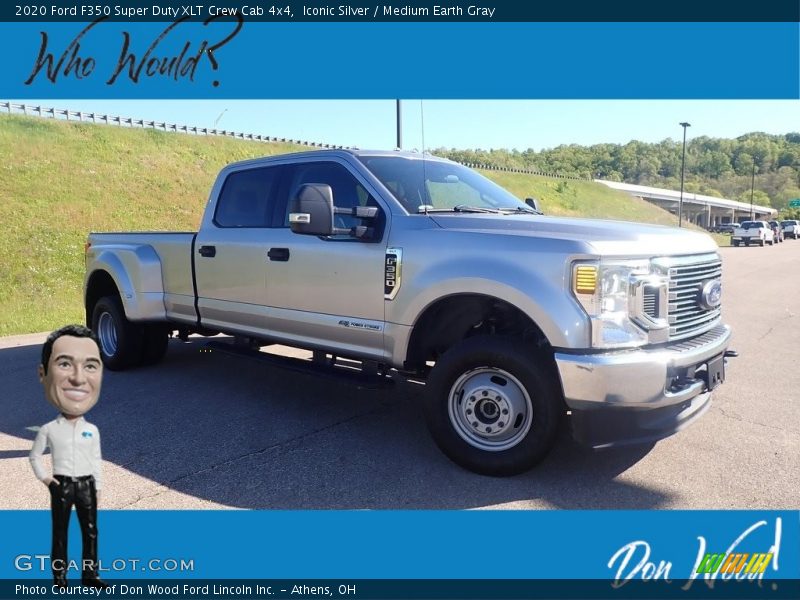 Iconic Silver / Medium Earth Gray 2020 Ford F350 Super Duty XLT Crew Cab 4x4