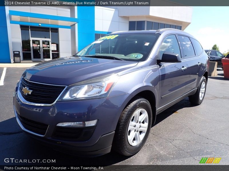 Atlantis Blue Metallic / Dark Titanium/Light Titanium 2014 Chevrolet Traverse LS AWD