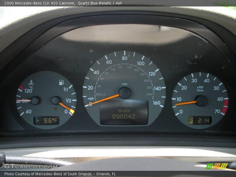 Quartz Blue Metallic / Ash 2000 Mercedes-Benz CLK 430 Cabriolet