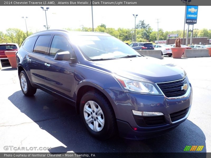 Atlantis Blue Metallic / Dark Titanium/Light Titanium 2014 Chevrolet Traverse LS AWD