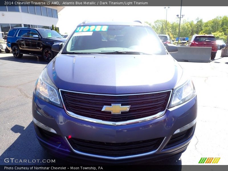 Atlantis Blue Metallic / Dark Titanium/Light Titanium 2014 Chevrolet Traverse LS AWD