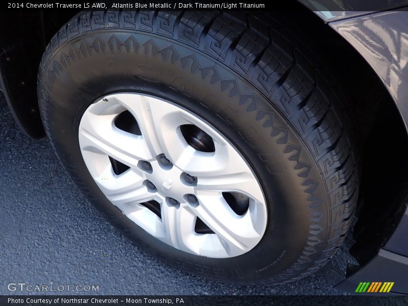 Atlantis Blue Metallic / Dark Titanium/Light Titanium 2014 Chevrolet Traverse LS AWD