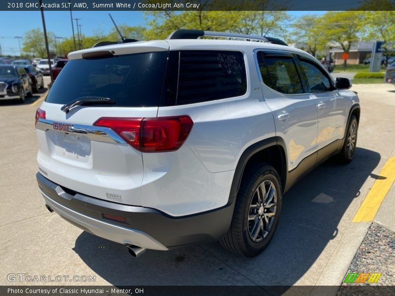 Summit White / Cocoa/Light Ash Gray 2018 GMC Acadia SLT AWD