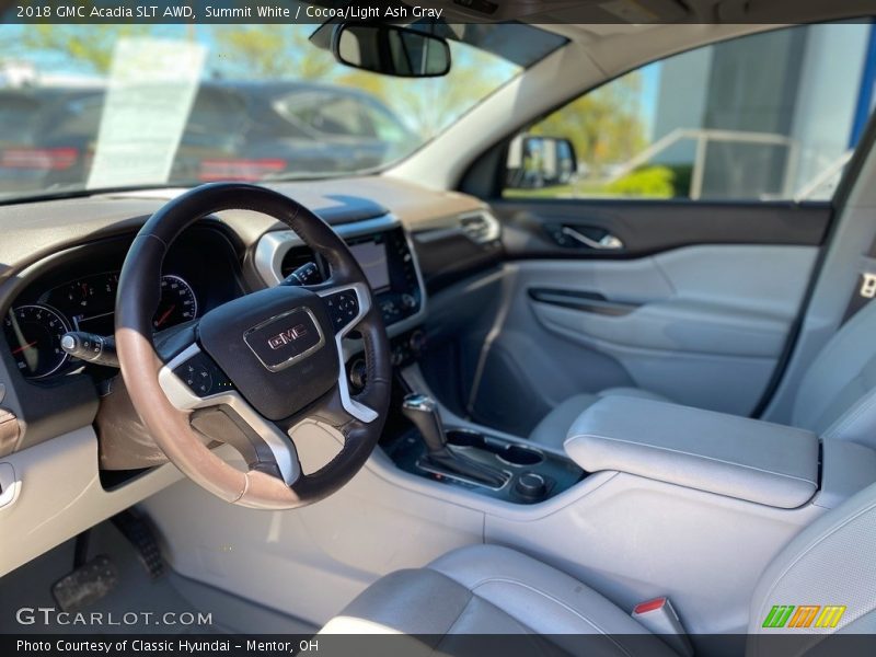 Summit White / Cocoa/Light Ash Gray 2018 GMC Acadia SLT AWD