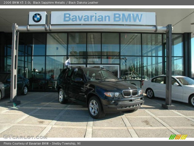 Black Sapphire Metallic / Black Dakota Leather 2006 BMW X5 3.0i