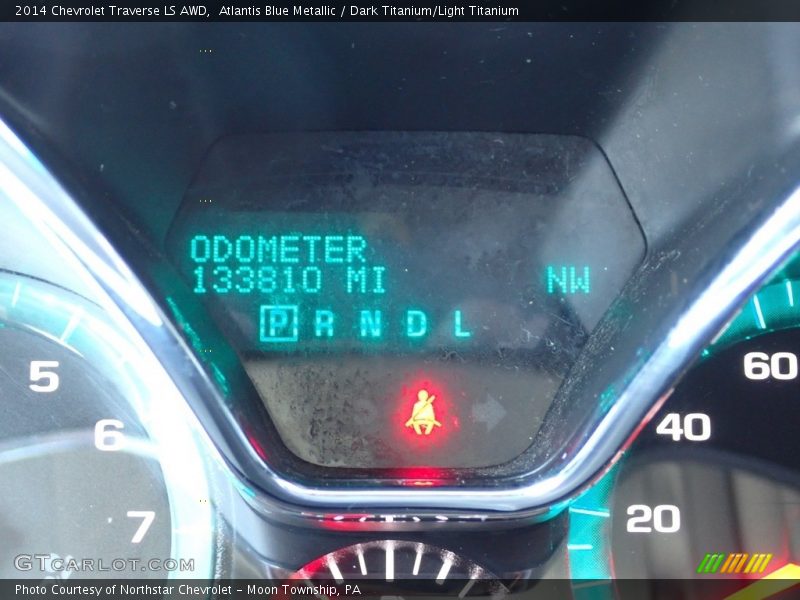 Atlantis Blue Metallic / Dark Titanium/Light Titanium 2014 Chevrolet Traverse LS AWD