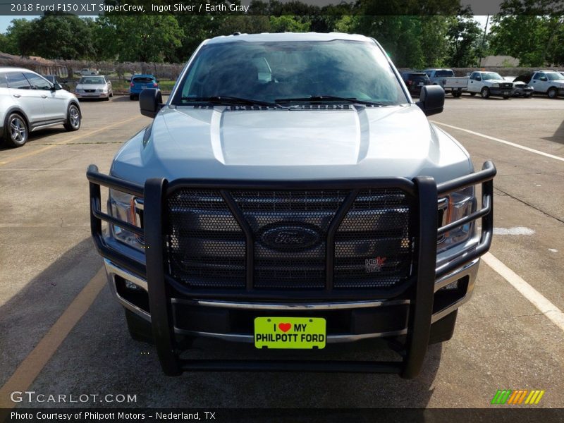 Ingot Silver / Earth Gray 2018 Ford F150 XLT SuperCrew