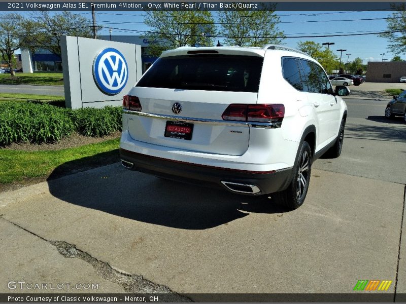 Oryx White Pearl / Titan Black/Quartz 2021 Volkswagen Atlas SEL Premium 4Motion