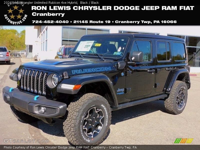 Black / Black 2021 Jeep Wrangler Unlimited Rubicon 4xe Hybrid