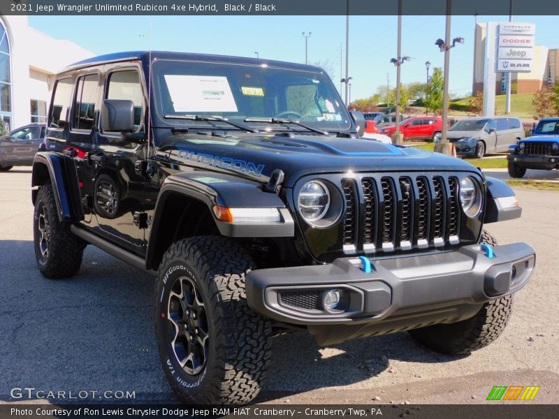 Black / Black 2021 Jeep Wrangler Unlimited Rubicon 4xe Hybrid