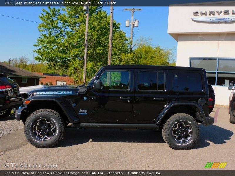 Black / Black 2021 Jeep Wrangler Unlimited Rubicon 4xe Hybrid