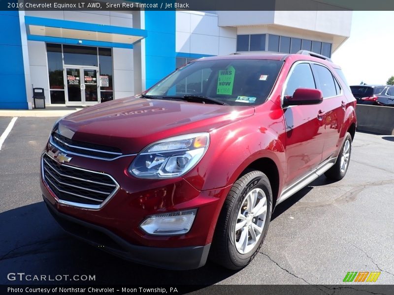 Siren Red Tintcoat / Jet Black 2016 Chevrolet Equinox LT AWD