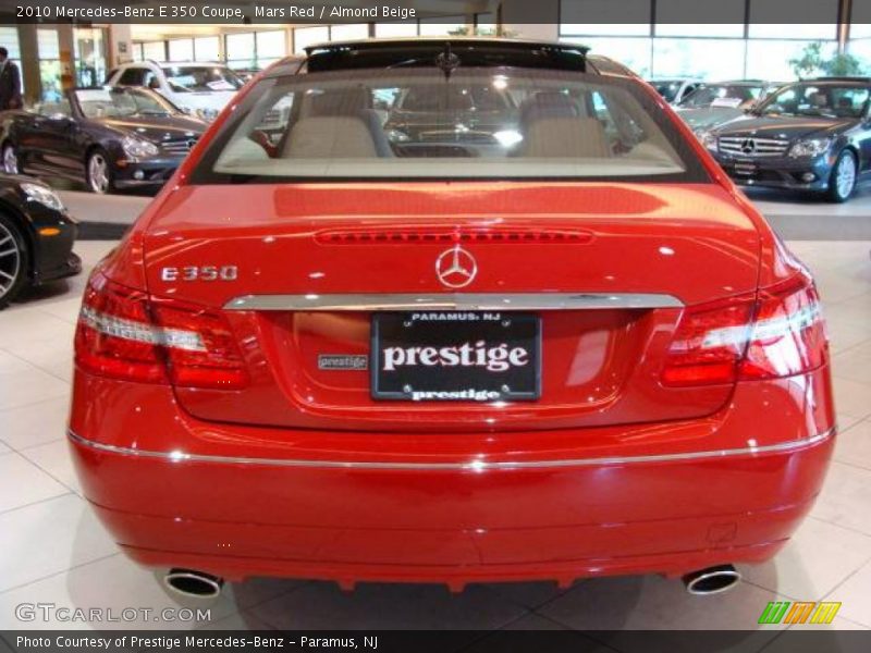 Mars Red / Almond Beige 2010 Mercedes-Benz E 350 Coupe