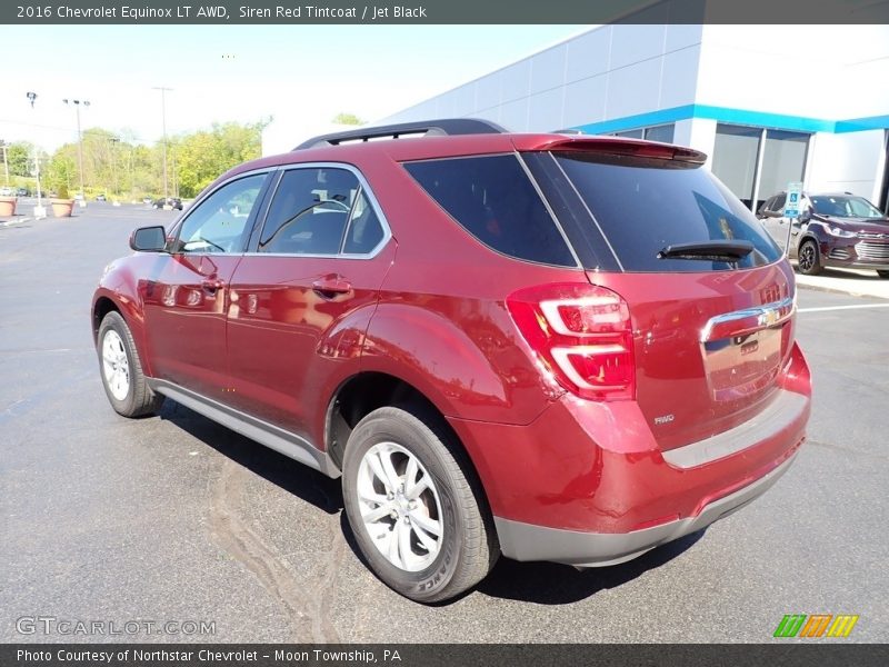 Siren Red Tintcoat / Jet Black 2016 Chevrolet Equinox LT AWD
