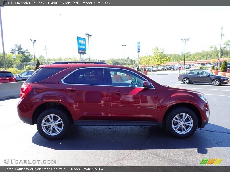 Siren Red Tintcoat / Jet Black 2016 Chevrolet Equinox LT AWD