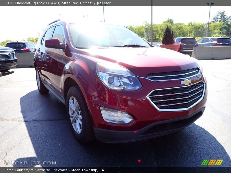 Siren Red Tintcoat / Jet Black 2016 Chevrolet Equinox LT AWD