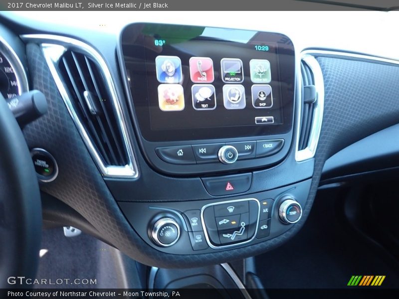 Silver Ice Metallic / Jet Black 2017 Chevrolet Malibu LT