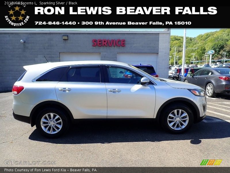 Sparkling Silver / Black 2018 Kia Sorento L