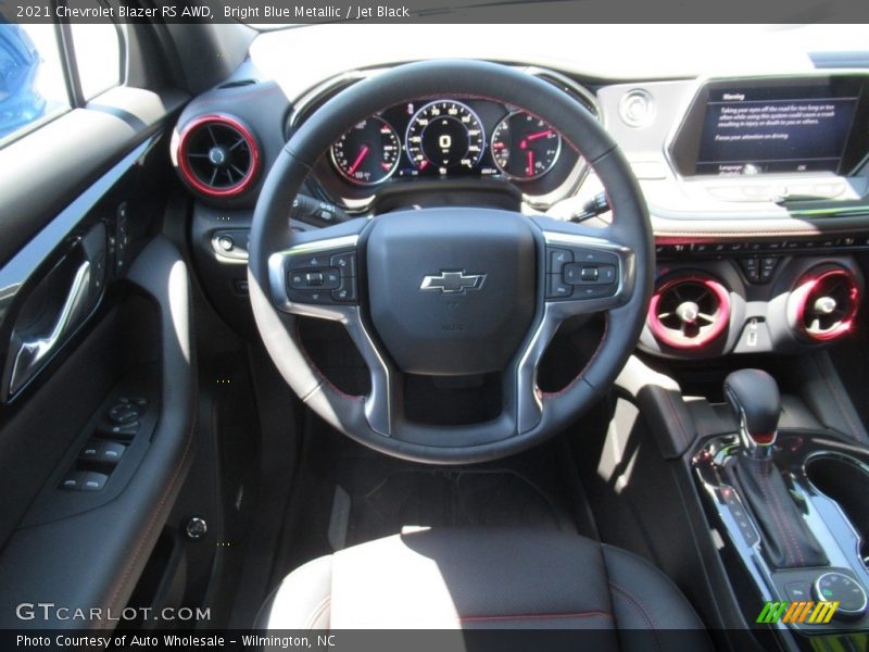 Bright Blue Metallic / Jet Black 2021 Chevrolet Blazer RS AWD
