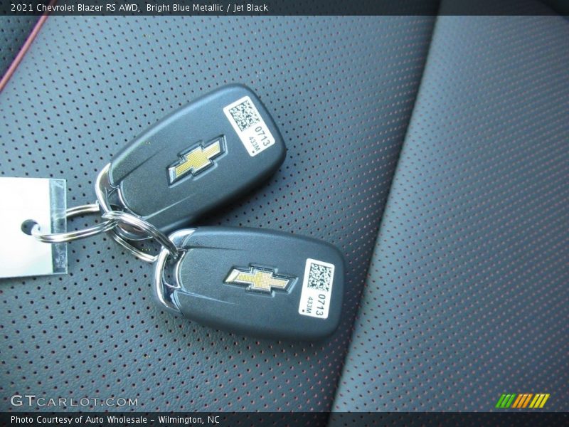 Bright Blue Metallic / Jet Black 2021 Chevrolet Blazer RS AWD
