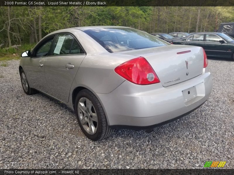 Liquid Silver Metallic / Ebony Black 2008 Pontiac G6 Sedan
