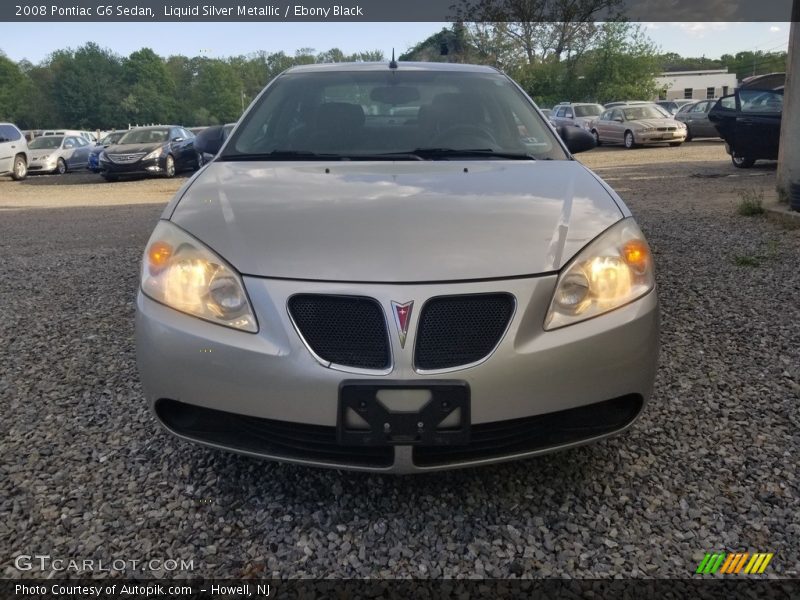 Liquid Silver Metallic / Ebony Black 2008 Pontiac G6 Sedan